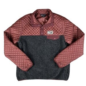 Patagonia Mixed Snap-T Pullover Women's Medium Rare Drumfire Red Maroon Color